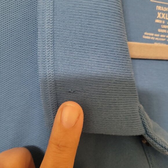 L.L. Bean Mens XXL Tall Blue Cotton‎ Polo Shirt Traditional Fit Casual Workwear - Picture 3 of 7